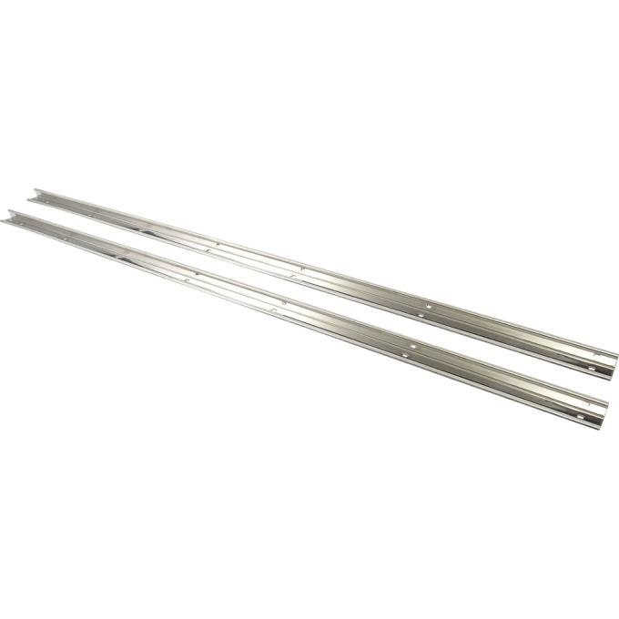 1947-53 Chevrolet, GMC, Bed Angle Strips, 1/2, 3/4 Ton, Short Bed, Stepside, Unpolished Stainless