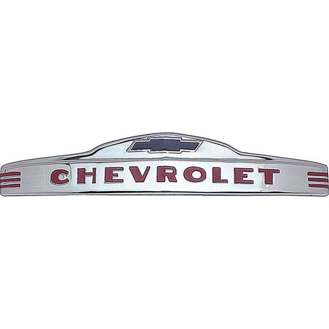 1947-53 Chevrolet Pickup, Suburban, Chevrolet Front Hood Emblem, Polished Stainless Steel