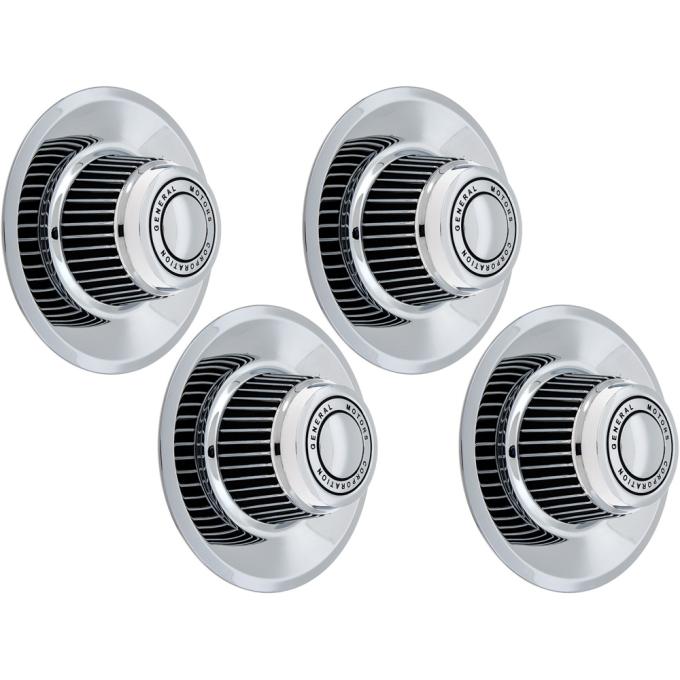 1968-81 Rally Wheel Hub Cap, with General Motors Corporation, Set of Four