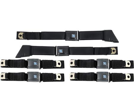 OER 1967-72, Chevrolet / GMC Suburban, Seat Belt Set, Retractable RH and LH, Non-Retractable Center, 6-Pcs *R198