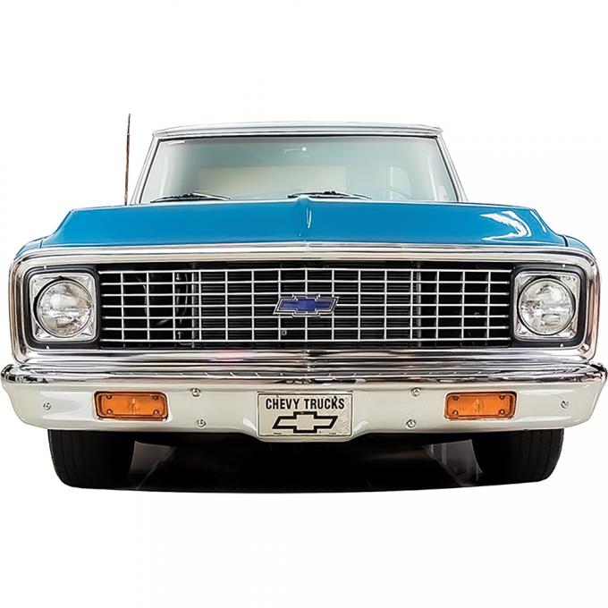OER 1969-72 Chevy Pickup, Blazer, Suburban, Headlamp Bezel Set, LH and RH, Stamped Steel, Chrome 399070C