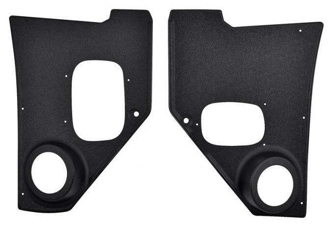 OER 1955-59 Chevrolet, GMC Pickup Truck, Interior Kick Panels, with speaker holes, Black, Pair A5100103