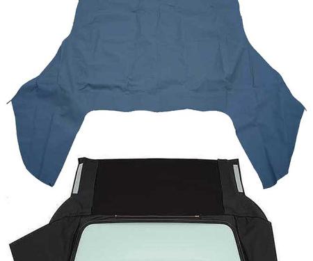 1971-76 GM B-Body, Convertible Top Kit, With Glass Window, With Zipper, Vinyl, Dark Blue