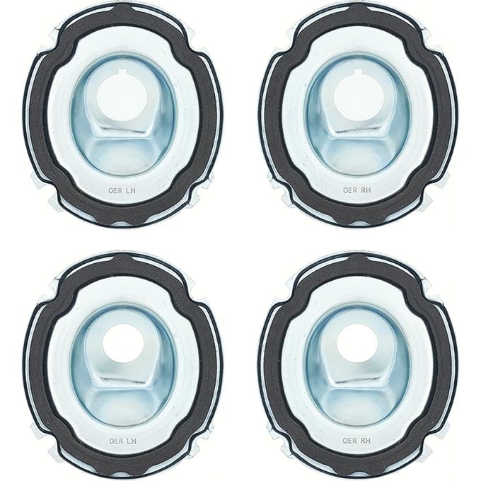 OER 1965 Chevy Biscayne, Tail Light & Back Up Light Housing Base, 4 Piece Set *881279