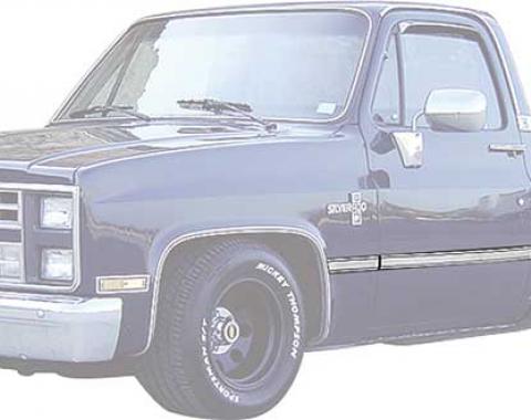 OER 1981-87 Chevrolet/GMC Pickup, Body Side Moldings, Standard Cab, Short Bed, Pre-Cut Set 152841