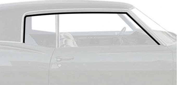 OER 1967-68 Impala / Caprice 2-Door Formal / Custom Coupe Roof Rail Weatherstrips K456