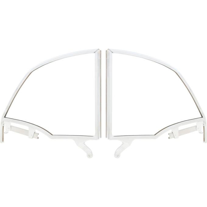 OER 1955-57 Bel Air, Star Chief, Convertible, Chrome Rear Quarter Window Frame Assembly Set, LH & RH TF400776