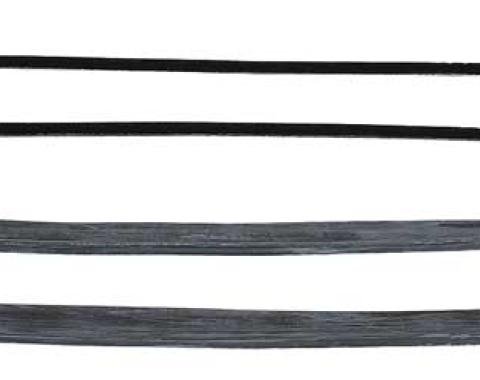 1947-50 Chevrolet, GMC Pickup Truck, Window Felt Belt Line Weatherstrip Set, Inner and Outer, 4-Piece