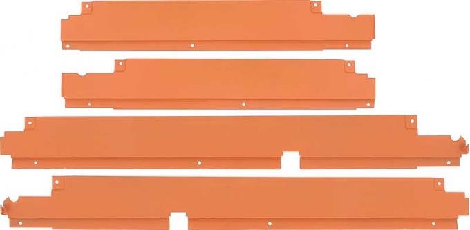 1955-57 Chevy Bel Air, 150, 210, Floor Wiring Covers, 4 Door Hardtop, Front and Rear