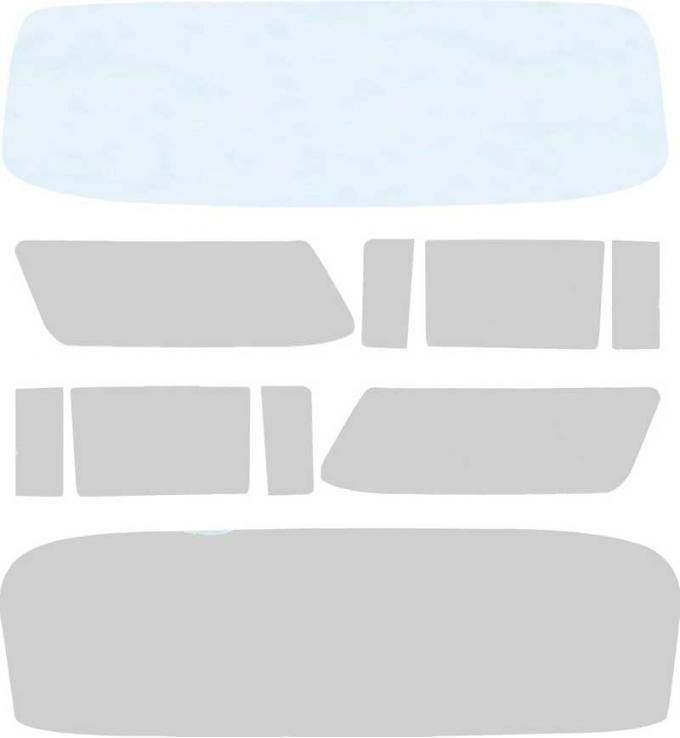 OER 1957 Chevrolet Nomad 10 Piece Clear/Grey Custom Tint Glass Set TF42023D