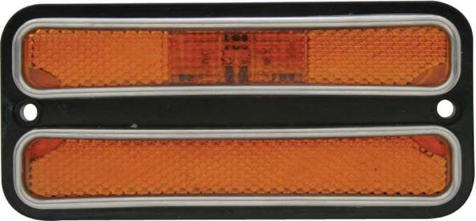 OER 1968-1972 GM Truck - Front LED Side Marker Light with Stainless Steel Trim - Amber CP687201