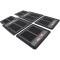 1955-57 Chevy Bel Air, 150, 210, Floor Mat Set, with "Chevrolet" Crest, Front and Rear, Black / Gray, 4 Piece Set