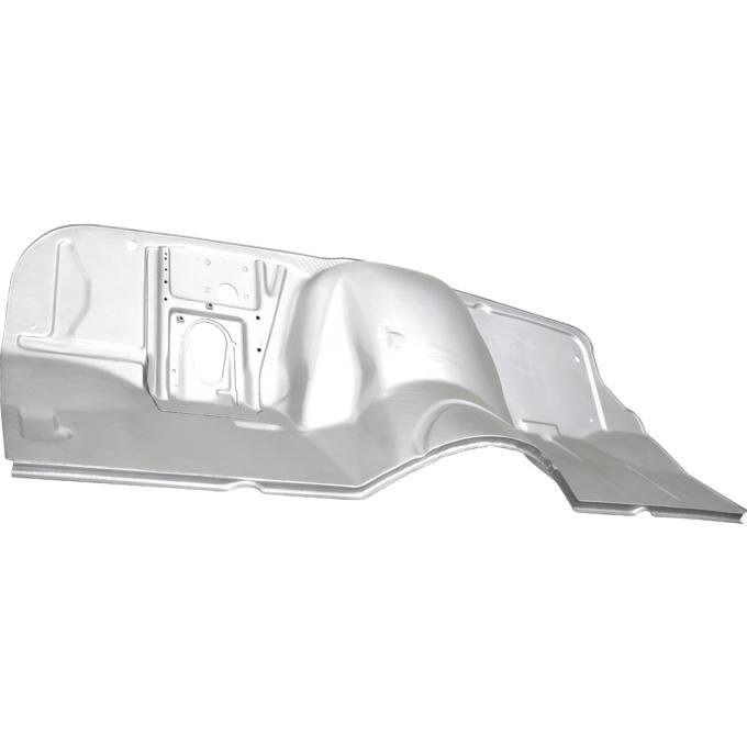 OER 1969-72 Chevy GMC Pickup, Blazer, Jimmy, Suburban, Firewall Panel, with Toe Panel, Custom Smooth Style Panel, with Heater & AC Delete, Silver Weld-Thru Coating CX4907