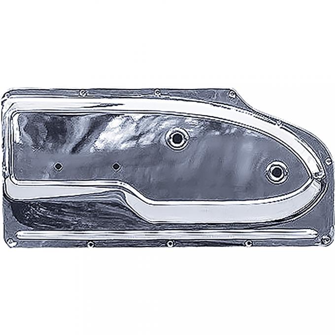 1960-63 Chevrolet, GMC Pickup, Suburban, Interior Door Panel, Stamped Steel, Chrome, RH Passenger Side