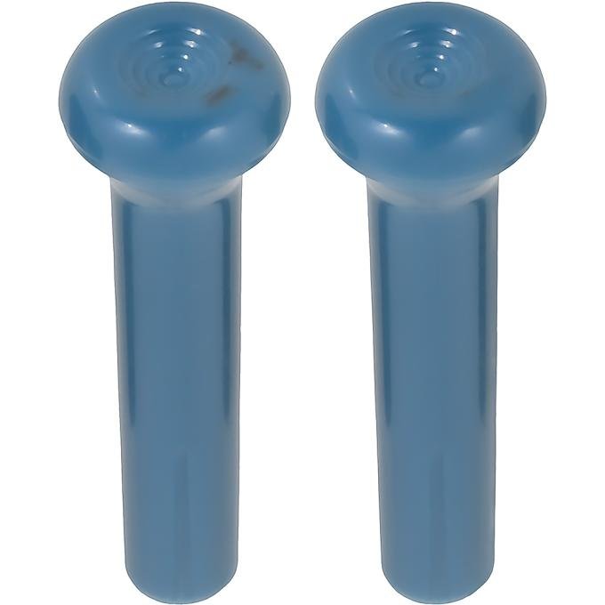 OER 1968-91 GM, Door Lock Knobs, Standard Interior, Smooth Design, Medium Blue, Pair CLK808