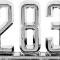 OER 1965-67, Impala, Camaro, Chevy II, Nova, Chevelle, 283 Front Fender Emblem, GM Licensed 3865833