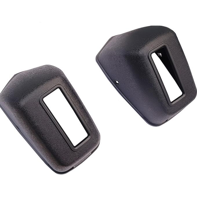 1965-72 GM, Seat Belt Retractor Cover Set, Black, RCF-300, Pair