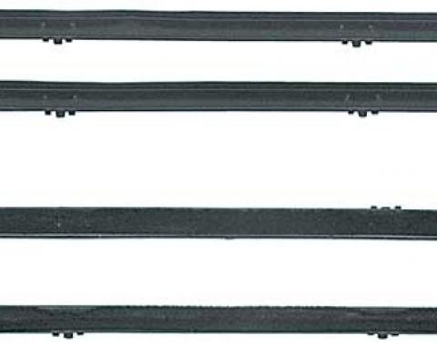 OER 1967-72 Chevrolet, GMC, Suburban, Belt Line Weatherstrip, for Rear Side Windows, Anti Rattle Felts, LH and RH, Inner and Outer, 4 piece set CR1072
