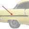 1955 Chevrolet Bel Air, Quarter Panel Molding, 2 Door, Stainless Steel, RH, Passenger Side