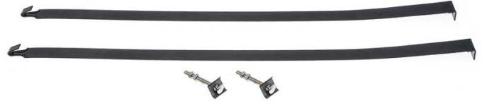 1958 Impala, Bel Air, Biscayne, Fuel Tank Mounting Straps, with 16 Gallon Tank, EDP Coated Steel, Except Station Wagon