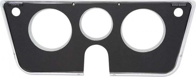 OER 1969-72 Chevrolet, GMC Trucks, Dash Gauge Bezel, Black w/Chrome Edges, with Warning Lights 14171