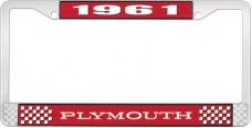 OER 1961 Plymouth License Plate Frame - Red LF122161C
