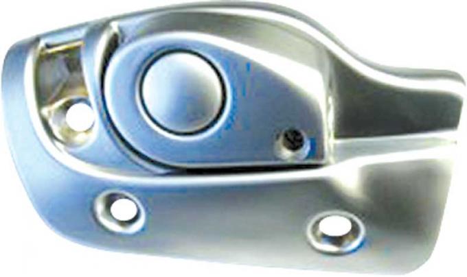 OER 1965-70 Impala, GM Full Size, Convertible Sunvisor Support Bracket, Brushed Chrome, Drivers Side B9263L
