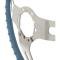 1969-72 GM, Comfort Grip Cushioned Steering Wheel, 3-Spoke, Silver Spokes, Blue Grip