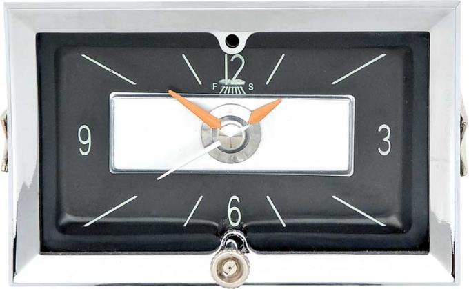 OER 1957 Chevrolet In-Dash Clock With Quartz Movement Black Face 3733684