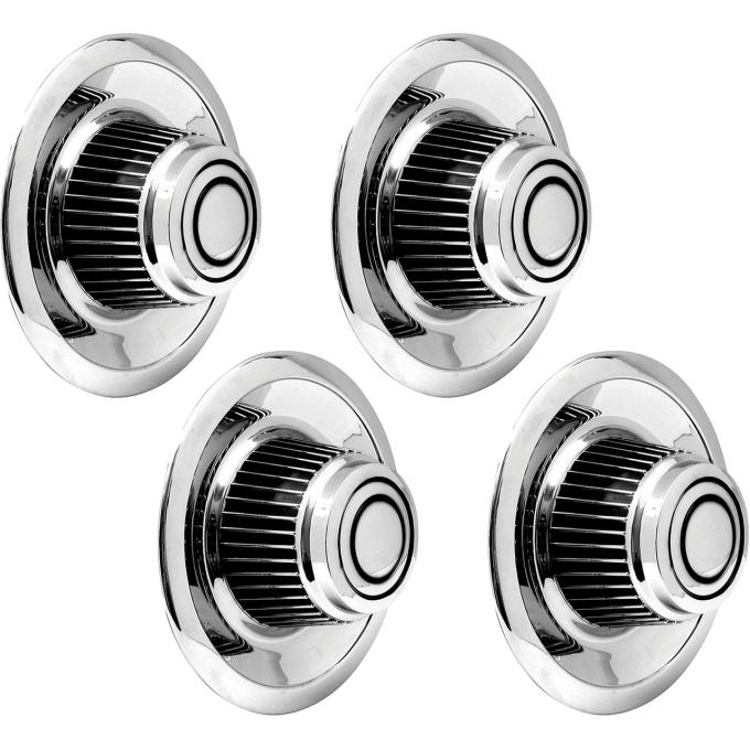 OER 1968-81 Chevrolet, Rally Wheel Cap & Ornament, without Center Bow Tie, 4 Piece Set *WR10120