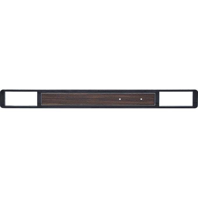 OER 1973-80 Chevy, GMC C10, Blazer, Jimmy, Suburban, Dash Trim Plate Molding, with AC, Black with Walnut Woodgrain Insert 14250
