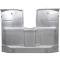 1967-72 Chevy, GMC Pickup, Full Cab Floor Pan, High Hump, Manual Trans, 2 & 4 WD, Big Block, with Braces, Bucket Seats, Silver Weld-Thru Coated