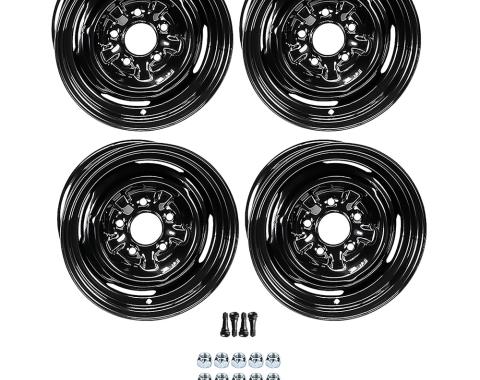 1955-87 GM Factory Style 14" Steel Wheels, Dog Dish Style, 6" Wide, 4-1/2" Backspacing