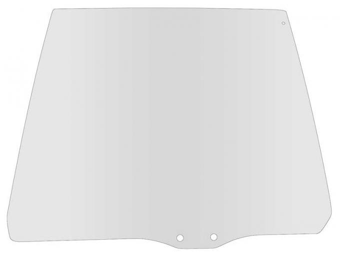 1980-89 Buick, Cadillac, Chevy, Pontiac, Oldsmobile, B & C Body, Rear Door Window Glass, Sedan & Station Wagon, Clear, LH Driver Side