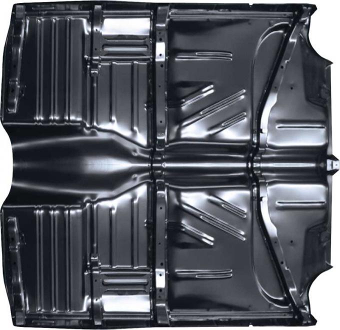 OER 1955-57 Chevrolet, Complete Floor Pan, 2-4 Door, Sedan, Wagon, with Braces, EDP Coated TF400481A