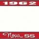 OER 1962 Nova SS Red and Chrome License Plate Frame with White Lettering LF3566203C