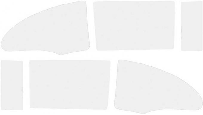 OER 1955-57 Chevrolet 2-Door Sedan/Club Coupe 6-Pieces Grey Custom Tint Side Window Glass Set TF41053D