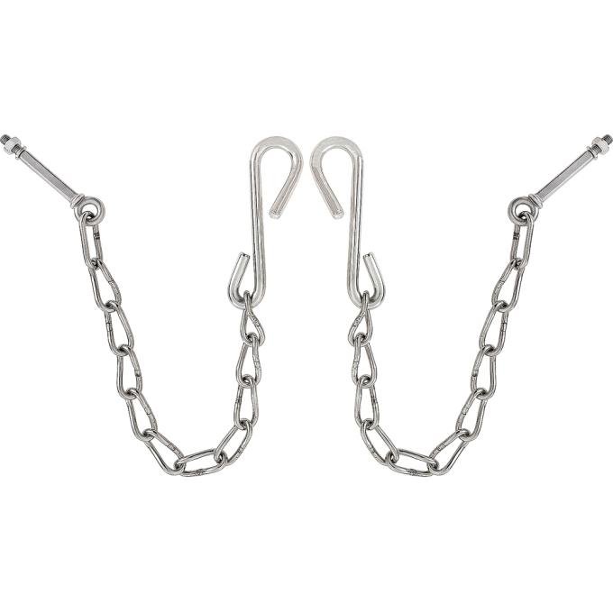 1954-87 Chevrolet, GMC Stepside Pickup, Tailgate Chains, w/Hardware, Stainless Steel