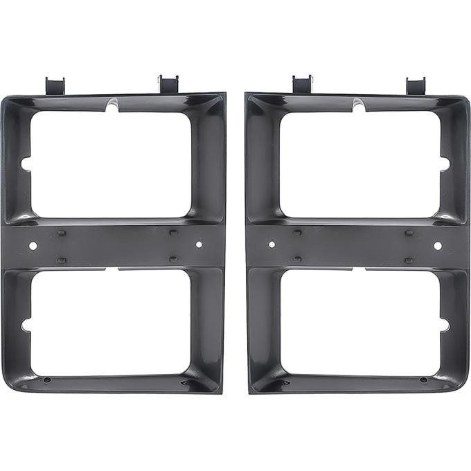 OER 1983-84 Chevrolet, Pickup, Blazer, Suburban, Headlamp Bezels, Dual Headlamp, Dark Gray Metalic, RH & LH, Pair *T71148
