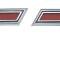 OER 1967-68 Chevy Pickup, 1969-72 G10 Van "Bow Tie 10" Front Fender Emblem Set, with Hardware, Pair, GM Licensed 3961365
