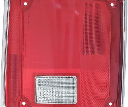OER 1973-91 Chevy, GMC Pickup, Blazer, Jimmy, Suburban, Tail Light Lens, with Chrome Trim, RH Passenger Side T70268