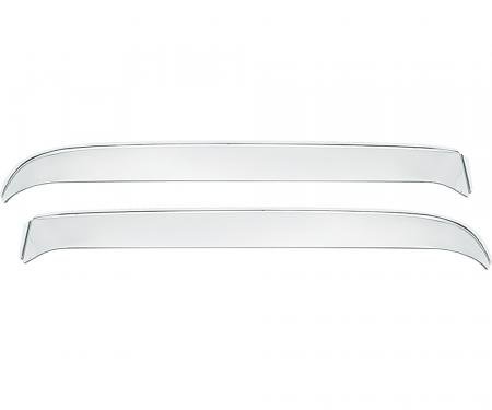 1973-91 Chevy, GMC Truck, Door Window Visor Shades, Polished Stainless, Pair