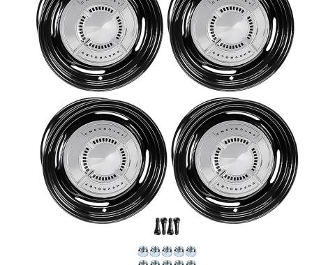 OER 1961-62 Chevrolet Factory Style 15" Steel Wheels, Dog Dish Style, 7" Wide, 4-3/4" Backspacing *881503