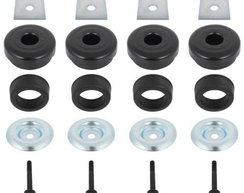 OER 1984-87 Chevy, GMC Pickup, Standard Cab Mount Bushing Set, Front & Rear, 4 Bushings, with Hardware, 20 Total Pieces T71212