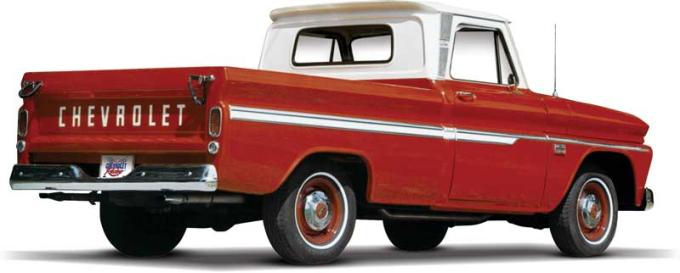 OER 1962-66 Chevrolet Fleetside Pickup, Short Bed, Side Molding Set, 16 Piece, with Clips and Hardware CX1674