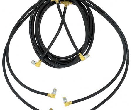 OER 1951-56 GM Full Size Convertible Top Hydraulic Hose Set Black Rubber Pigtail Style HK222