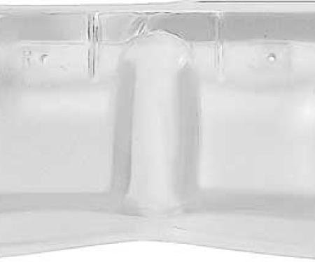 OER 1965-70 Impala, Bel Air, Biscayne, Caprice, Rear Seat Floor Pan, 2 Door, except Station Wagon, Silver Weld Thru Coated B1004W