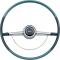 1964 Impala, Steering Wheel, with Chrome Horn Ring, Two Tone Blue