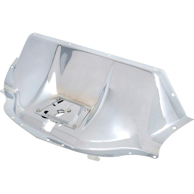 1947-53 Chevy, GMC Pickup Truck, Hood Latch Panel, Stainless Steel, Mirror Chrome Finish