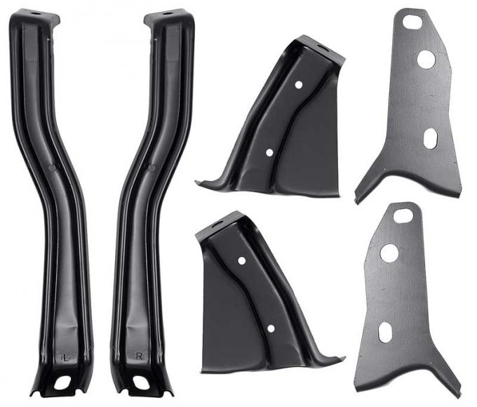 OER 1957 Chevy Bel Air, 150, 210, Rear Bumper Bracket Set, 6 Piece Set TF401223